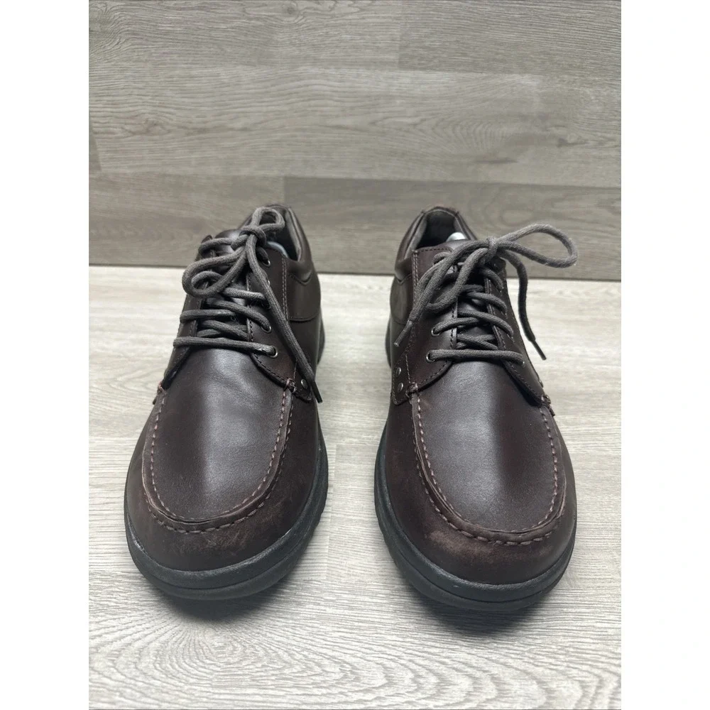 Dansko Wyatt Oxford Shoes Mens US 10.5 EU 44 Mocha Full Grain Leather‎ VERY NICE